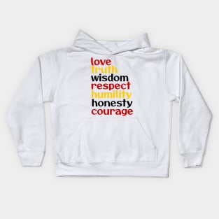 The Seven Teachings WAWEZHI CANADA Kids Hoodie